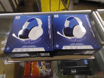 Lot 2517 - Two boxed JBL Quantum 100P Gaming headsets