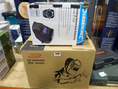 Lot 4585 - DC invertor MIG welder with mask
