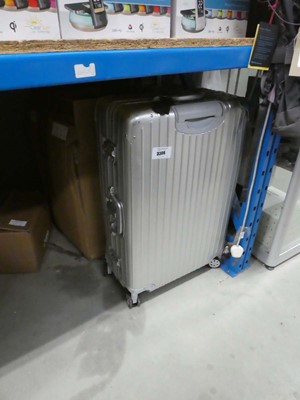 Lot 3306 - Large silver hard shell suitcase