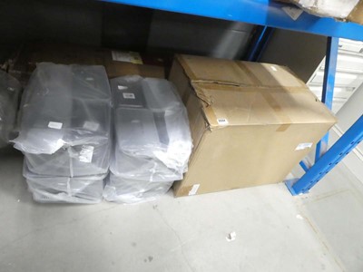 Lot 3332 - Lot of plastic containers, box of Letter light...