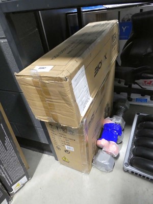 Lot 3347 - 2 pairs of dumbbells, yoga exercise mat and...