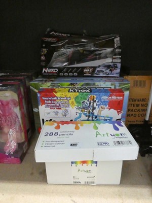 Lot 3357 - Colouring pencils, Mario Kart radio control...