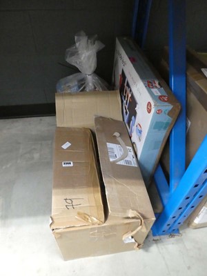 Lot 3368 - Box of My First make up sets, toy work bench...