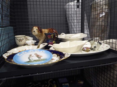 Lot 5423 - Cage containing ornamental dog, Royal Doulton...