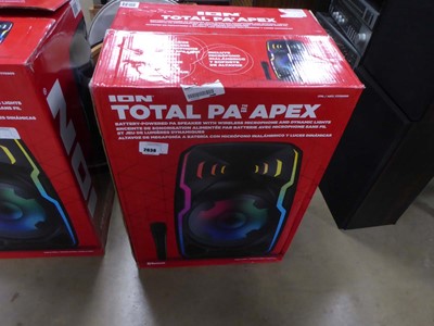 Lot 2638 - Ion total PA apex battery powered PA speaker...