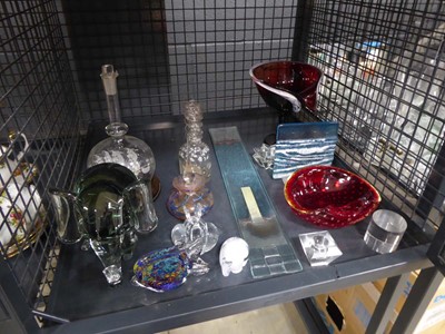 Lot 5447 - Cage containing ornamental elephant figures,...