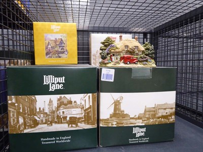 Lot 5449 - 2 cages containing Lilliput Lane cottages