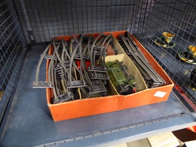 Lot 5472 - Cage containing rolling stock and track