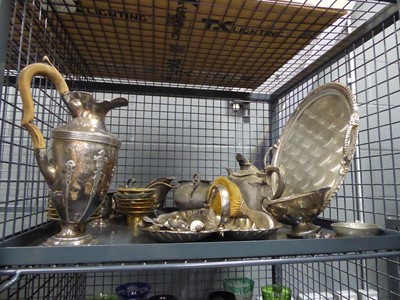 Lot 5476 - Cage containing silver plate and silver to...