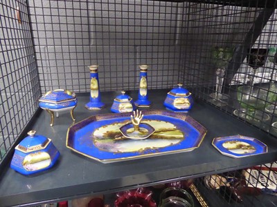 Lot 5480 - Cage containing Noritake dressing table set to...