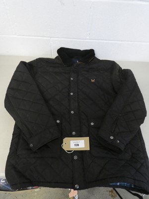 Lot A men's quilted coat by Crew Clothing in black...