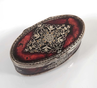 Lot 102 - A 19th century tortoiseshell and white metal...