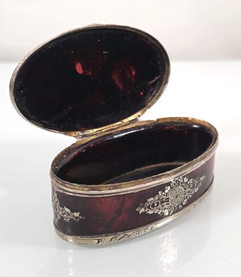 Lot 102 - A 19th century tortoiseshell and white metal...