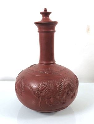 Lot 154 - A Chinese Yixing stoneware vase and cover, h....