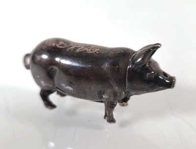 Lot 219 - A silver plated match holder and striker...