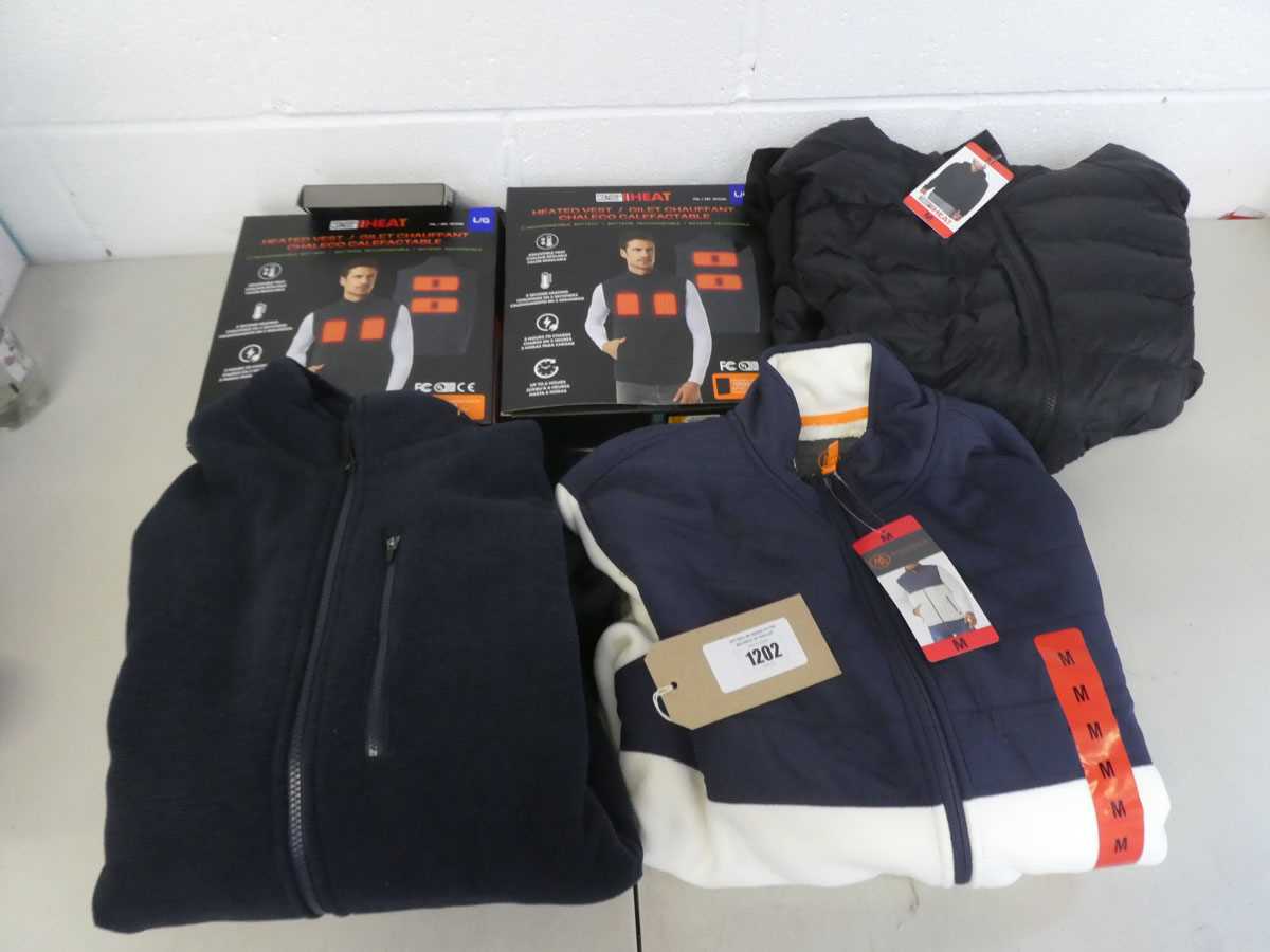 Lot Approx. 5 men's jacket and heated gilets by 32...