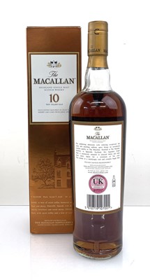 Lot 4 - A bottle of the MACALLAN 10 Ten year old...