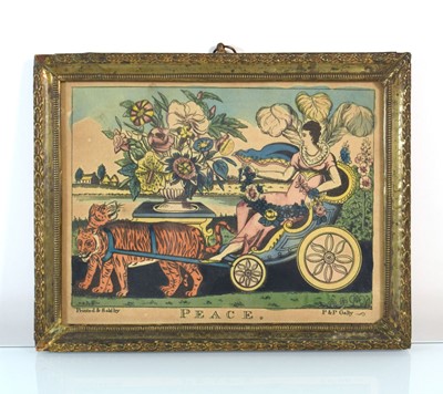 Lot 67 - 'Peace', hand-coloured engraving, published by...