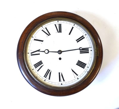 Lot 23 - A 19th century double fusee wall clock, the...