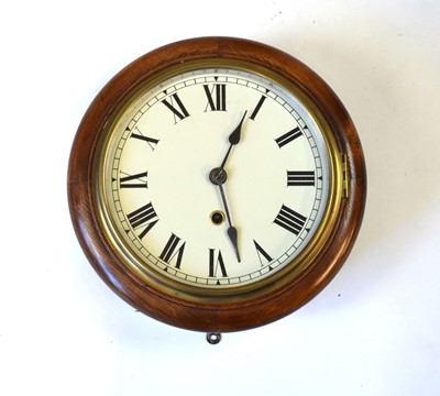 Lot 24 - A late 19th/early 20th century wall clock, the...