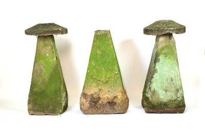 Lot 29 - A pair of staddle stones together with a third...