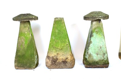 Lot 29 - A pair of staddle stones together with a third...