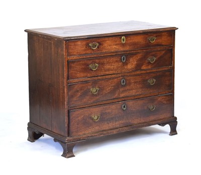 Lot 32 - A George III mahogany chest of four long...