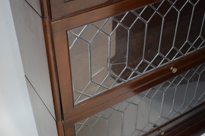 Lot 34 - A set of three Globe Wernicke style mahogany...