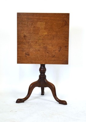 Lot 40 - A 19th century tilt-top table, the square...