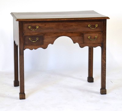 Lot 41 - A George III mahogany, satinwood strung and...