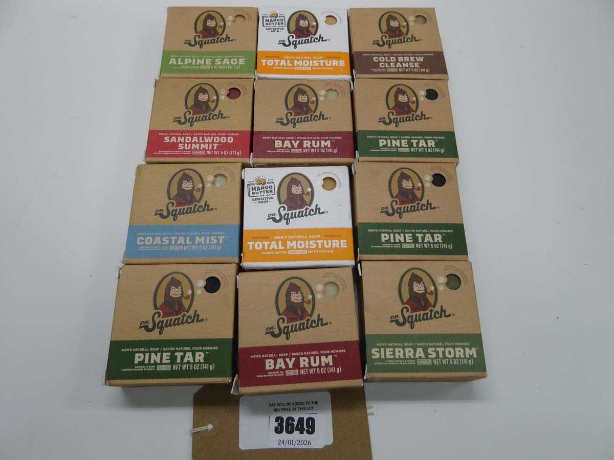 Lot 12 bars Dr Squatch soap
