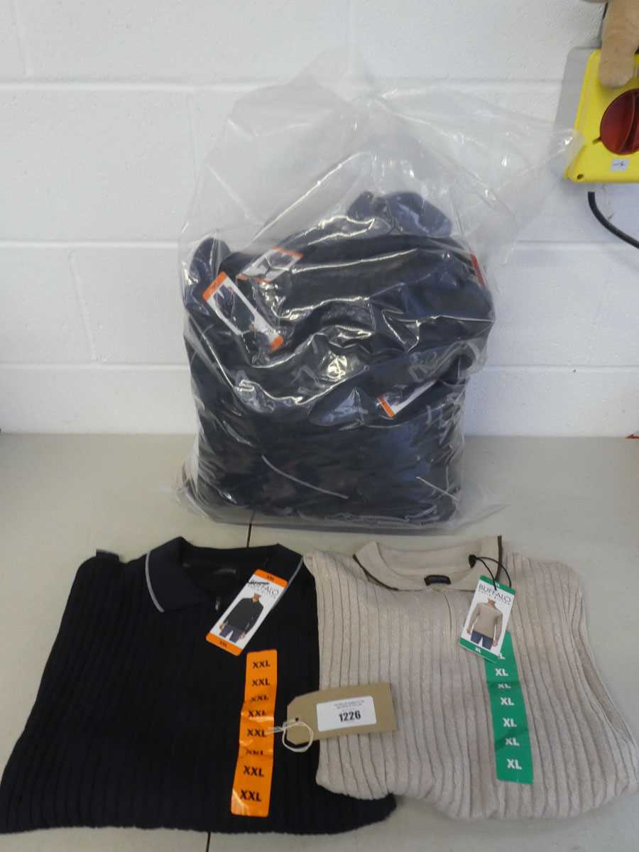 Lot Approx. 15 men's 1/4 zip long sleeve polos by...