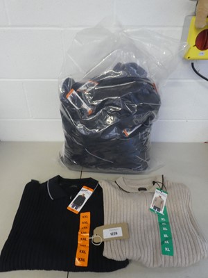 Lot Approx. 15 men's 1/4 zip long sleeve polos by...