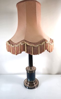 Lot 224 - A silver-plated lamp, converted from an oil...