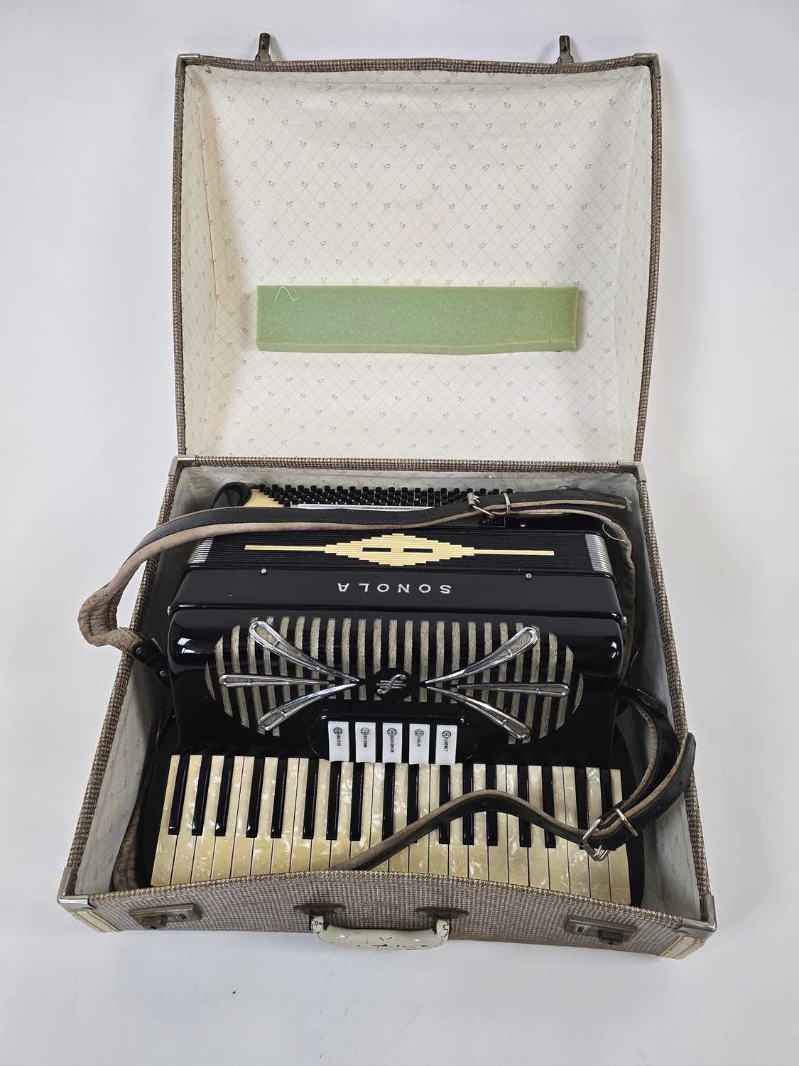 Lot A Sonola model R.342 piano accordion with...