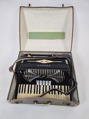 Lot A Sonola model R.342 piano accordion with...