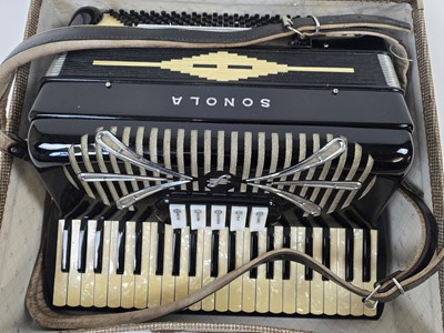 Lot A Sonola model R.342 piano accordion with...