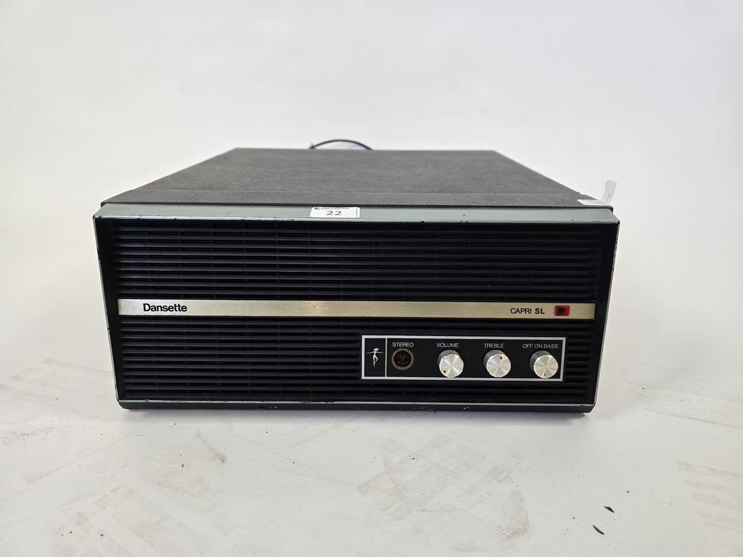 Lot A blue leatherette cased Dansette Capri SL...