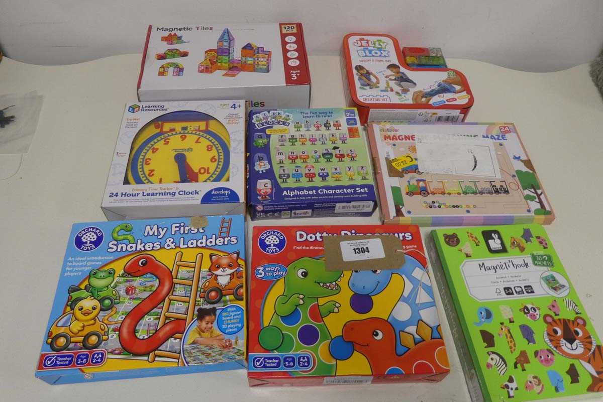 Lot 1304 - Selection of childrens games incl. magnetic...