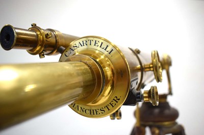 Lot 114 - A 19th century lacquered brass refracting...