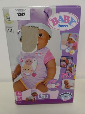 Lot 1342 - Boxed BABY born Eva with starter set