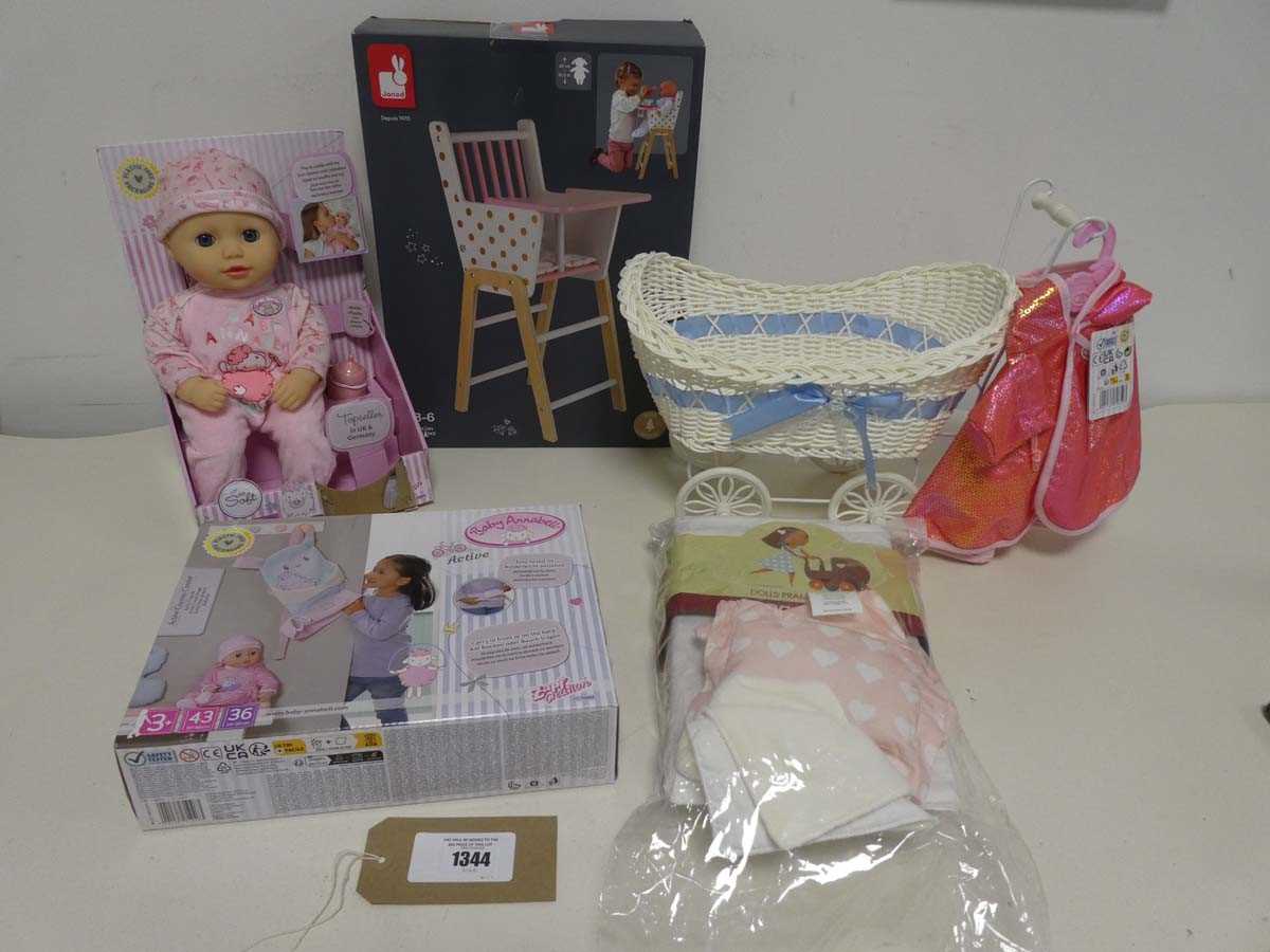 Lot 1344 - Selection of baby doll accessories incl....