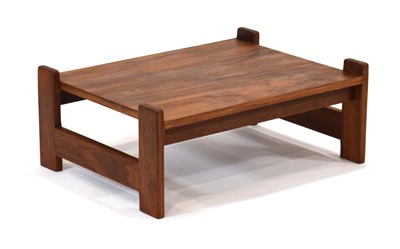 Lot 10 - A 1960/70's teak low coffee table on...