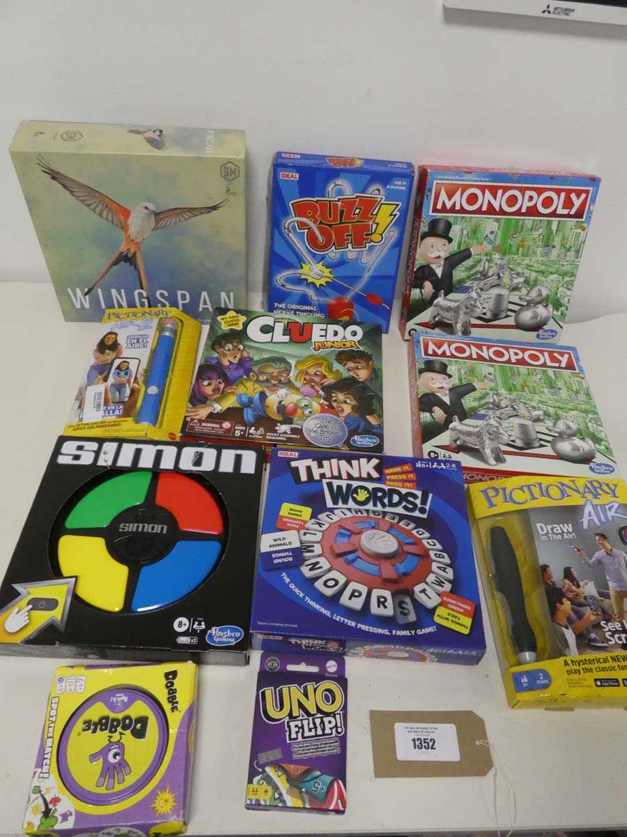 Lot 1352 - Selection of board games incl. Wingspan,...