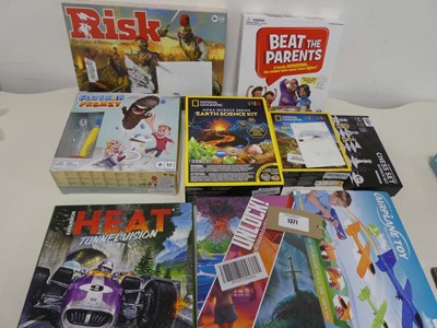 Lot 1371 - Selection of board games incl. Risk, Beat The...