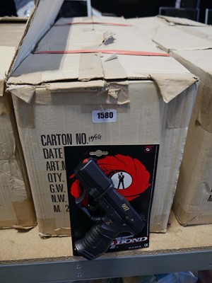 Lot 1580 - Box containing 50 packaged 007 James Bond toy...