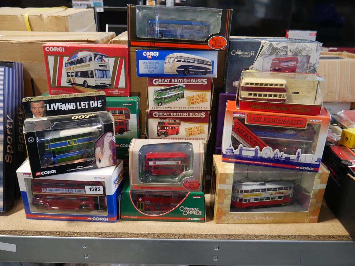 Lot 1585 - Collection of various scale model buses incl....
