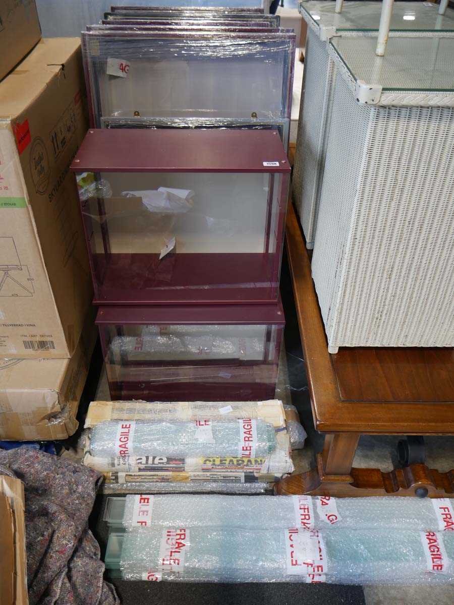 Lot 1598 - 9 various display cases for die cast vehicles