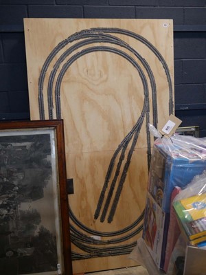 Lot 1601 - Large ply constructed OO gauge railway track...