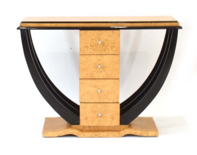 Lot 17 - An Art Deco style sideboard, the central bank...